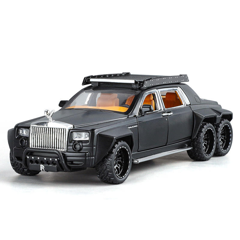 新款1:32幻影6x6合金车模 带星空顶声光仿真汽车儿童玩具夜市摆摊