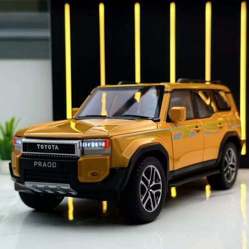 新款 威丽合金车模1比24普拉多LC250越野车玩具车音效模型摆件