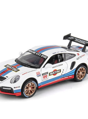 新款 1:32时婕911GT3RS合金玩具赛道跑车模型灯光摆件直发