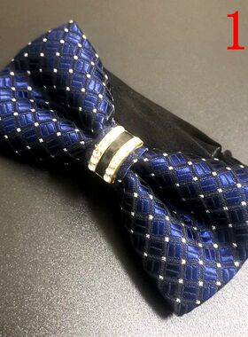 时尚领结黑色酒红正装商务新郎