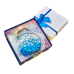 透明星星纸鹤玻璃罐幸运星diy成品许愿瓶创意漂流瓶摆件生日礼品