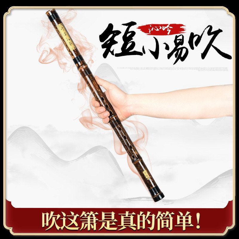 初学乐器入门高档小潇笛八孔紫竹洞箫专业G短萧玉短随身F箫调古风