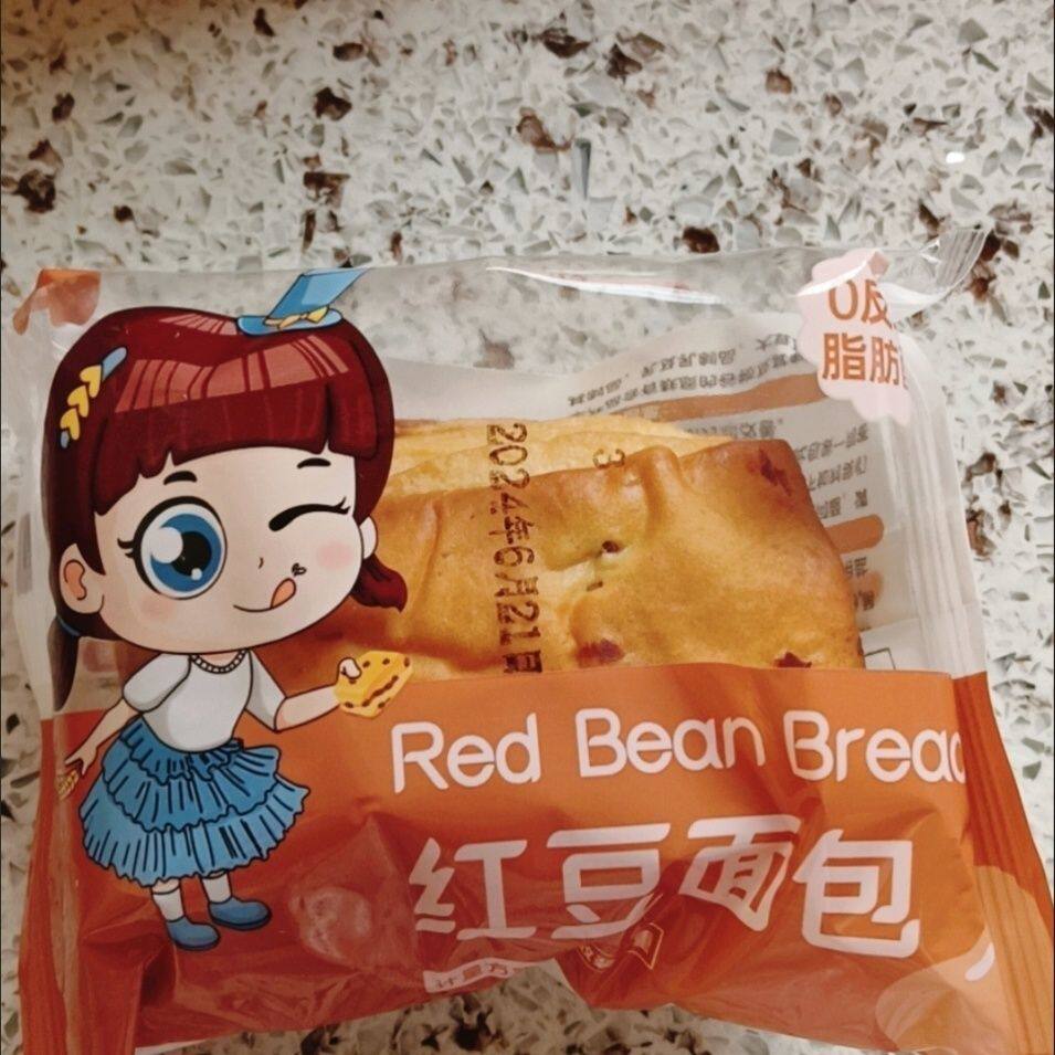 盟主小慧糖尿人红豆面包全麦老人吃的零食品控无糖精老式糕点粗粮