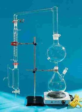 精油提取分离器装置蒸汽蒸馏设备 2000ml二颈烧瓶 格雷厄姆冷凝器
