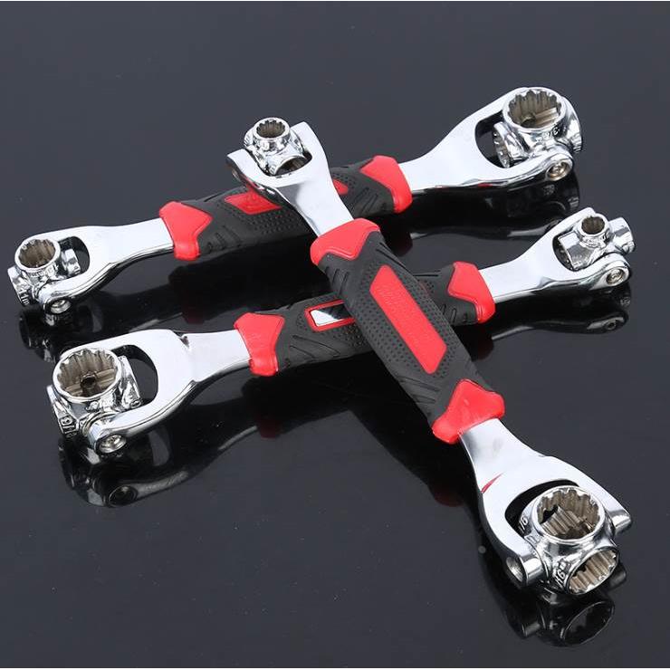 多用扳手52合一多功能套筒扳手套装八合一合1多用360度8-21mm工具