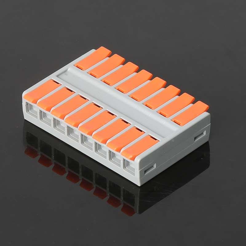 按压式接线器快速接头大接线神器LT-662-8 八进八出紫铜导电6平方