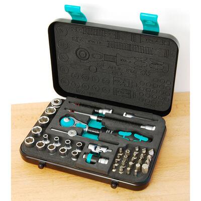 德国维拉WERA 42件汽机修棘轮套筒扳手螺丝刀套装8100SA2 SB2 SC2