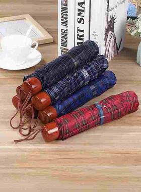 红叶雨伞格子伞加大双人三人特大格子雨伞男女商务伞十骨学生雨伞