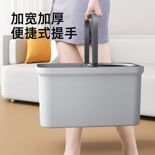 旋转拖把家用一拖净免手