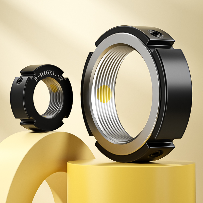 R型径向精密锁紧螺母锁定丝杆机床主轴承止退防松快速圆形螺帽M20