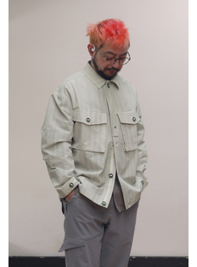 WtW 大口袋泡泡纱衬衫夹克 Seersucker Shirt Jacket