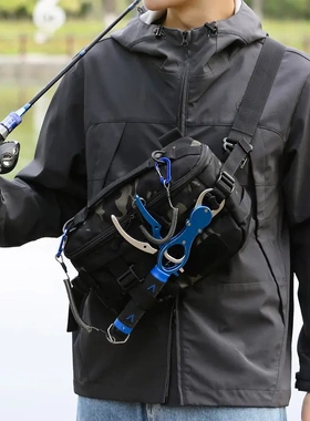 1000D考杜拉新款户外路亚包单肩斜挎包多功能腰包骑行包旅行防水