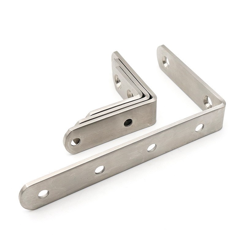 加厚不锈钢角码 3厘角铁90度层板F托L型直角支架家具连接固件