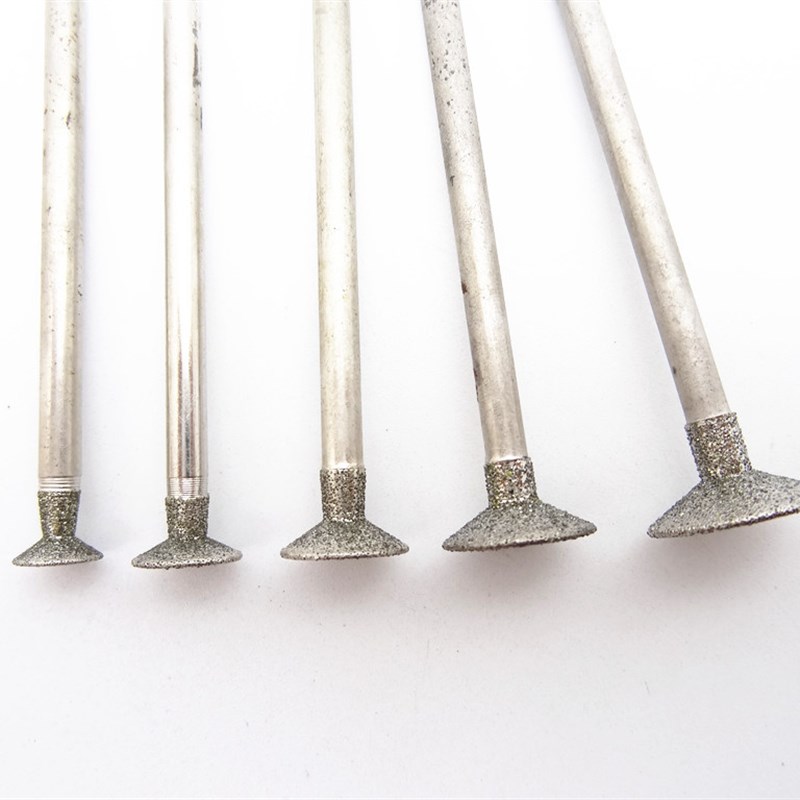 H类4mm4柄雕刻工具三角钉w形厚钉铁钉头钉铊玉石玛瑙琥珀翡翠磨头