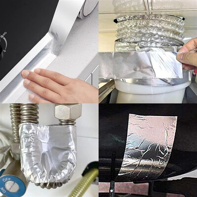 铝箔胶带ALUMINUM FOIL TAPE油烟机热水器管道包扎密封美缝贴