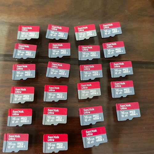 可维修SanDisk 16GB TF存储卡，一共23张，成色如