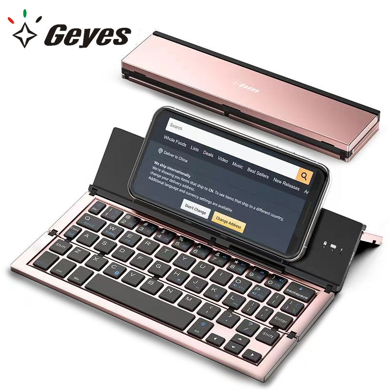 Geyes 无线折叠蓝牙键盘便携式妙控办公适用苹果手机ipad平板电脑