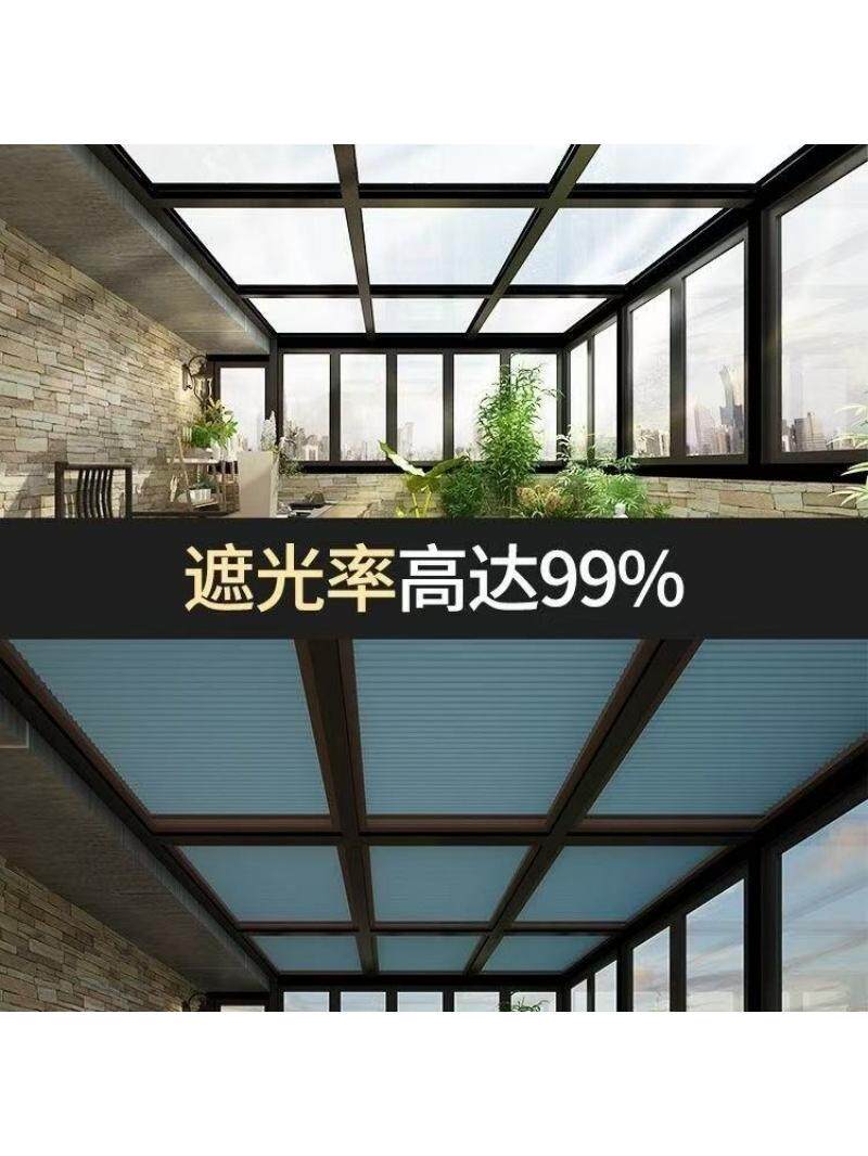 上海窗帘定制新款送样上门测量蜂巢帘及办公室卷帘阳光房顶棚飘窗图片