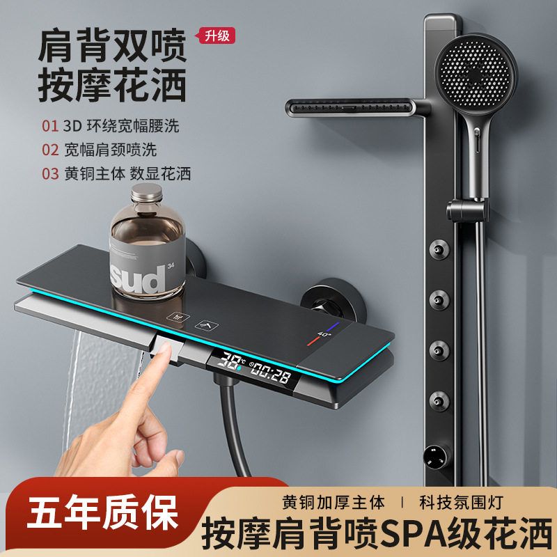 新品简易智能恒温淋浴花洒套装
