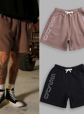 DARC SPORT男士短裤休闲五分裤直筒透气吸汗运动短裤印花短裤男