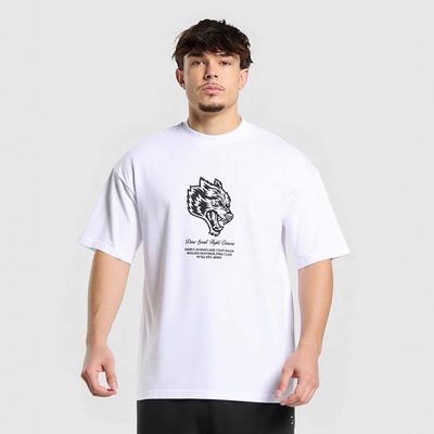 DARC SPORT潮牌经典狼头印花纯棉短袖T恤宽松健身训练男女大码Tee