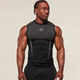 圆领无袖 美式 无缝休闲训练健身背心男运动跑步透气紧身显肌肉修身