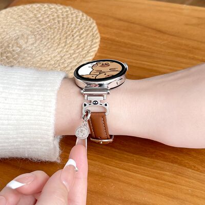 适用vivowatch5表带链夏季真皮运动智能手表iQOOwatch5手表带皮质