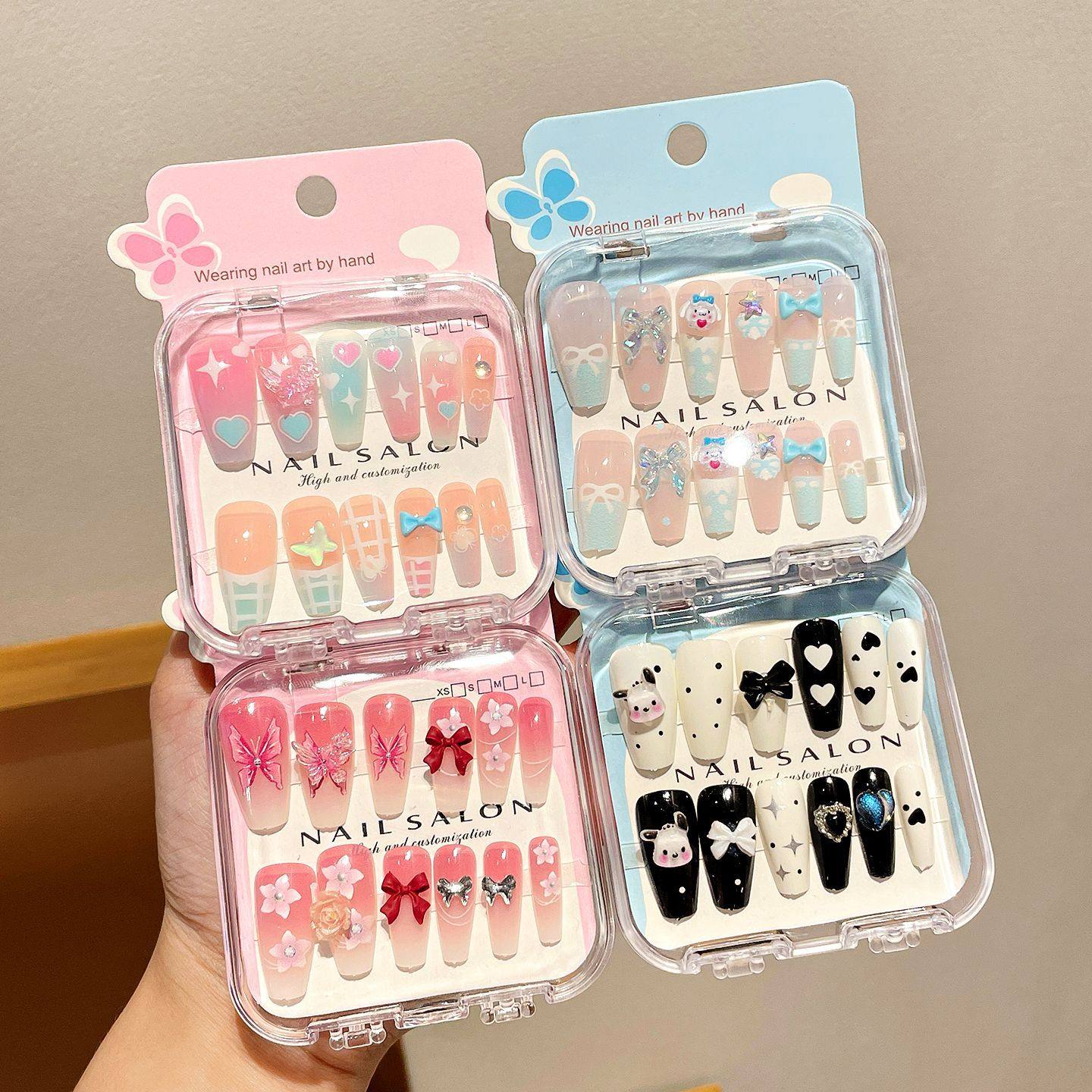 新款儿童穿戴甲小孩穿戴甲美甲果冻胶不伤手美甲贴女孩美甲长款甲,彩妆/香水/美妆工具,美甲工具,淘宝优惠券,粉丝福利购,淘宝优惠卷