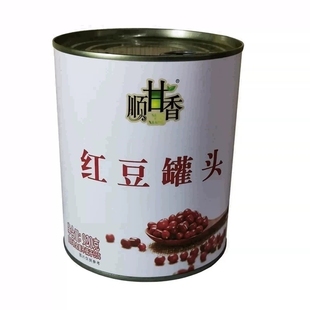 12罐 顺甘香蜜红豆罐头950g 糖纳豆 烘焙甜品 奶茶店专用即食