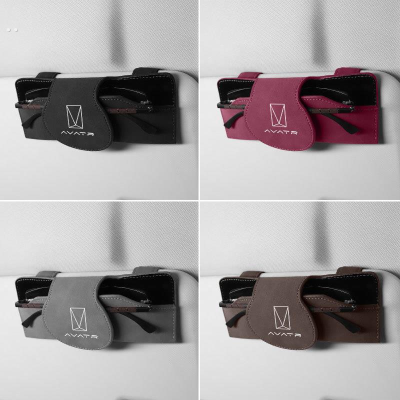 适用阿维塔11/阿维塔12车载遮阳板眼镜夹卡片太阳眼镜收纳盒