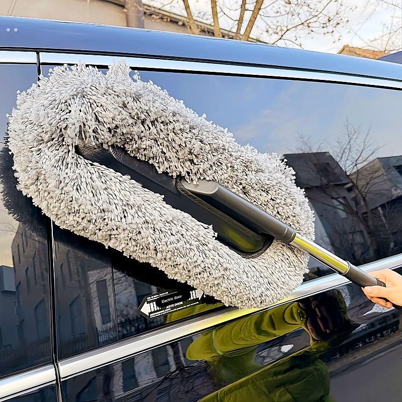 汽车蜡拖擦车拖把刷车刷子扫灰尘除尘掸子车用洗车油蜡刷软毛用品