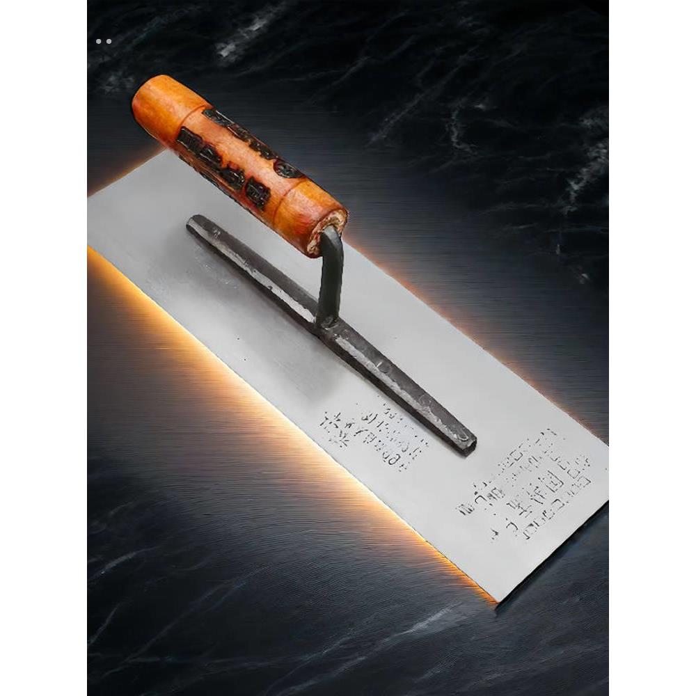 抹泥刀泥工抹刀瓦工刮腻子加厚小号锯齿铁板批灰刀灰铲