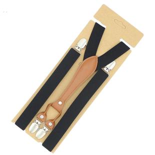 男女士背带夹正装西裤通用吊裤带中大童学生弹力吊带成人吊裤夹潮