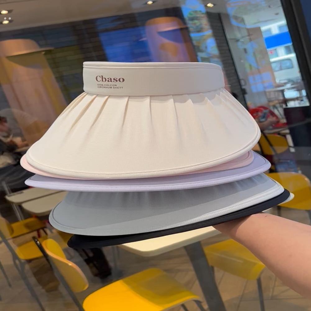 帽子女款2025新款夏季遮阳防晒帽户外防紫外线大檐百搭空顶防晒帽