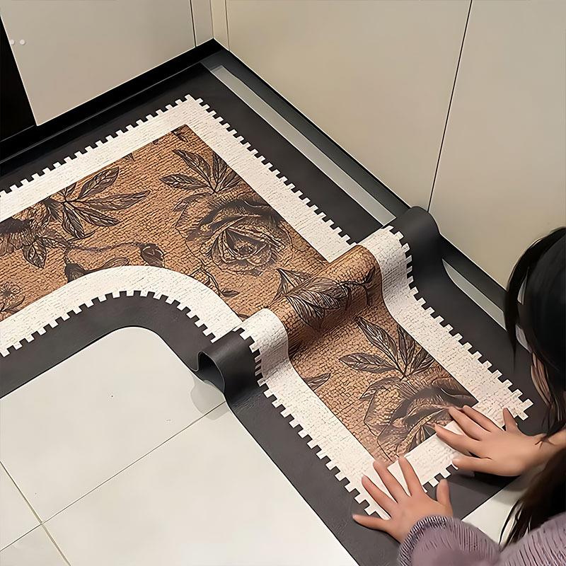 厨房专用地垫防滑防油可擦免洗耐脏硅藻泥L型脚垫2025新款吸水垫