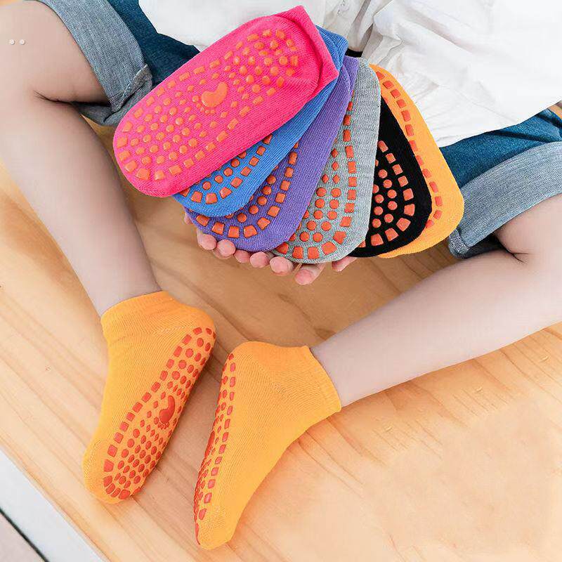 【防滑地板袜】瑜伽袜游乐场体育训练蹦床袜儿童学步亲子早教袜子