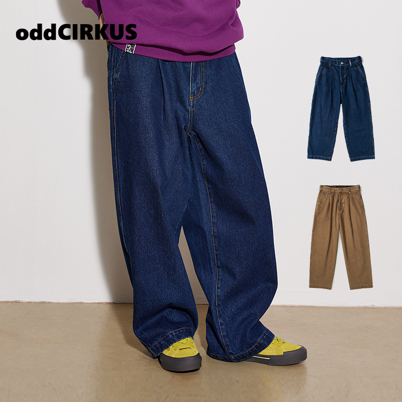 oddCIRKUS牛仔长裤秋季直筒新款