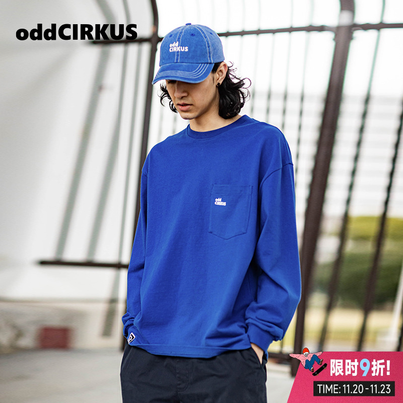 oddCIRKUS经典款长袖字母圆领T恤