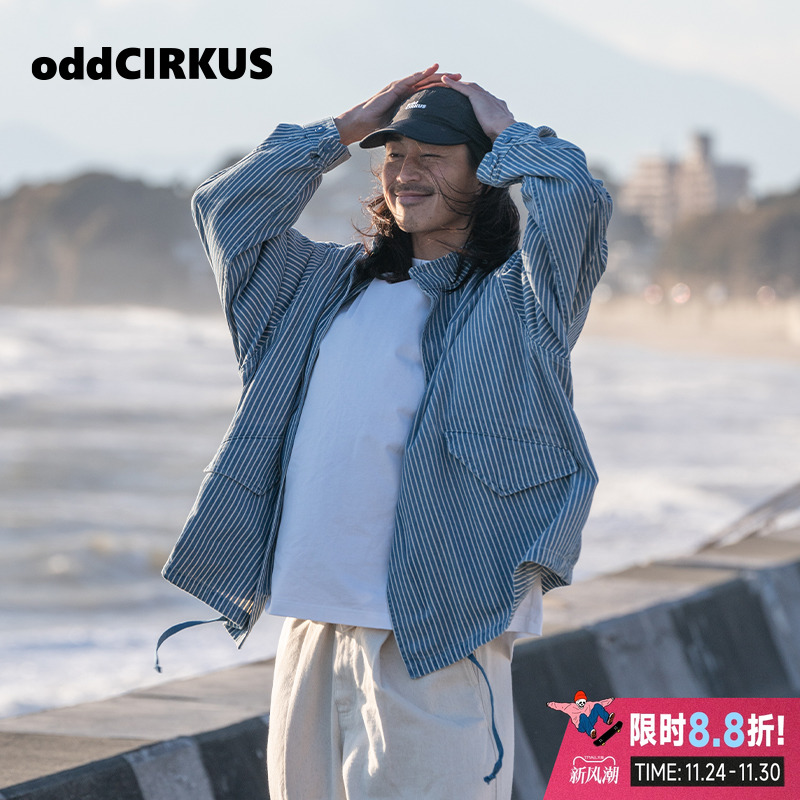 oddCIRKUS牛仔外套日系条纹