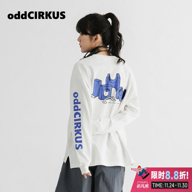 oddCIRKUS ALWAYS JOHN 联名款日系滑板狗街头长袖T恤 FILTER017
