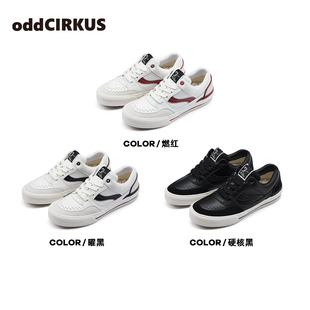 男女同款 oddCIRKUS 低帮板鞋 日系街头复古燃红曜黑滑板鞋 TRAPEZE