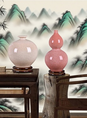 景德镇手工陶瓷花瓶客厅摆件