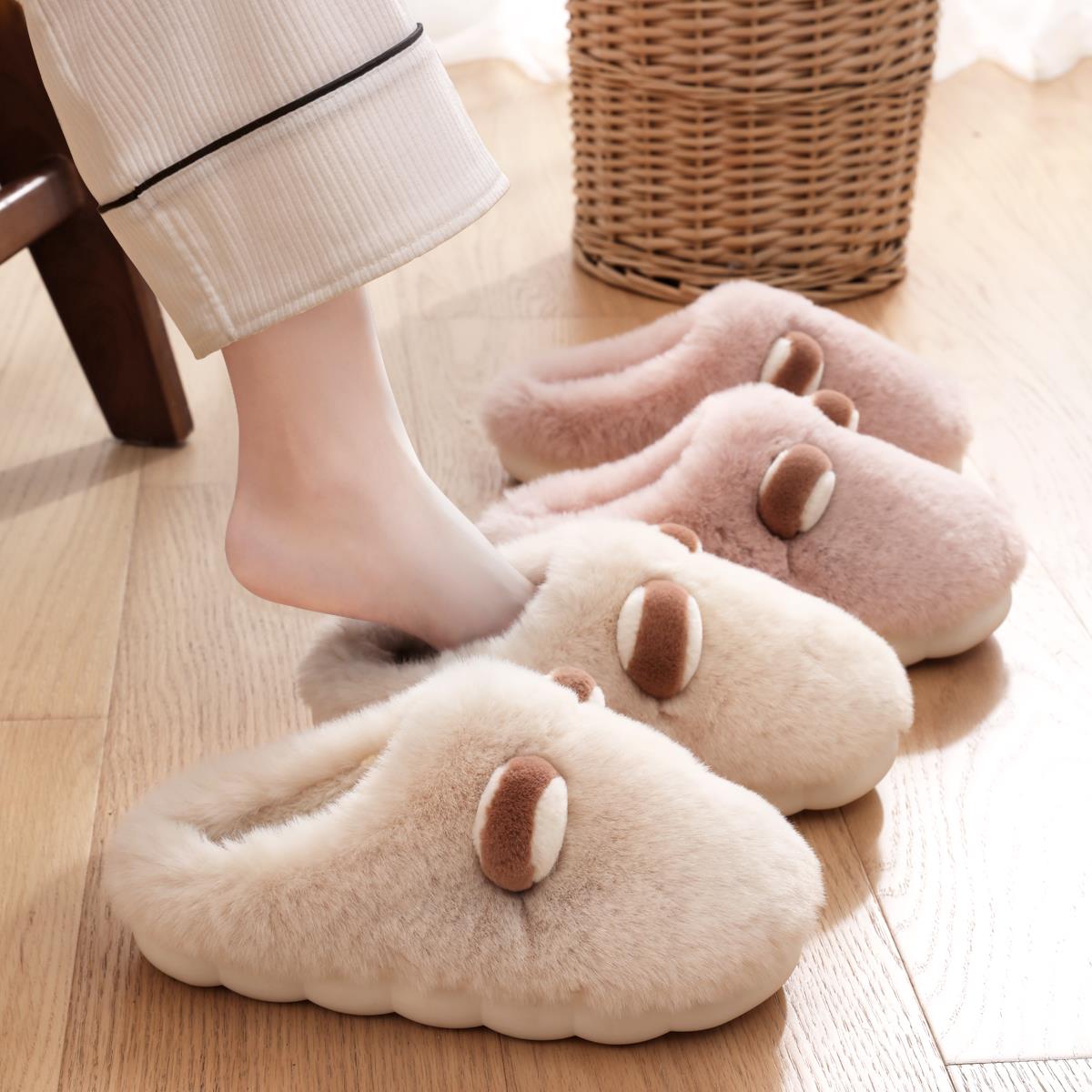 棉拖鞋女款秋冬季2024新室