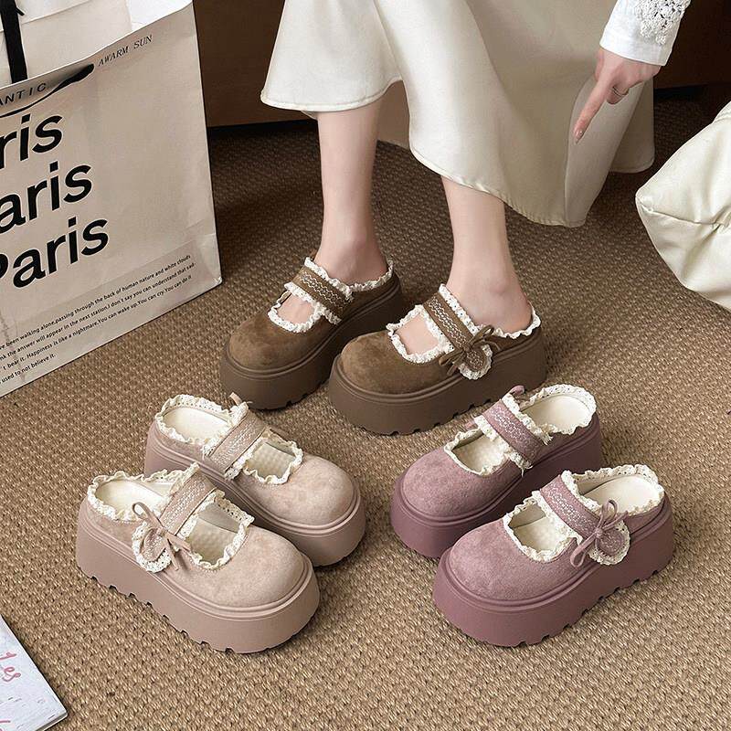 森系可爱风少女心包头拖女2026厚底蕾丝防滑外穿懒人鞋包头凉拖鞋