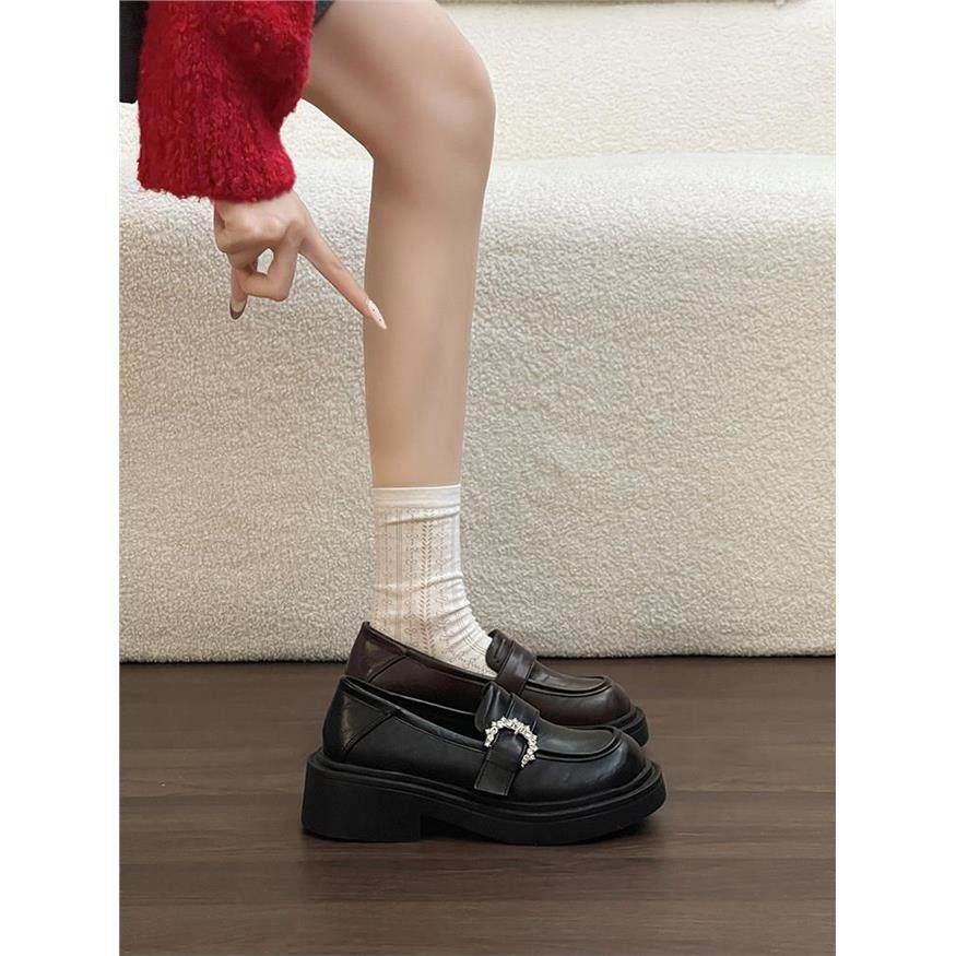 厚底乐福鞋一字扣粗跟浅口单鞋女2026春季新款复古风百搭玛丽珍鞋,女鞋,玛丽珍鞋,淘宝优惠券,粉丝福利购,淘宝优惠卷