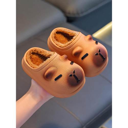 卡皮巴拉儿童防水棉拖鞋男