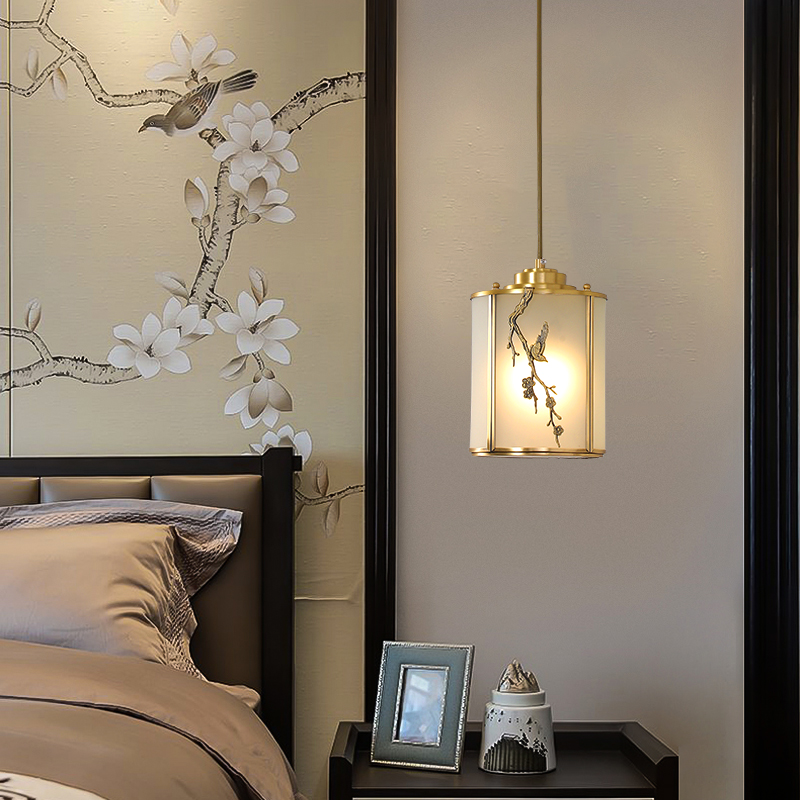新中式卧室床头小吊灯全