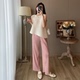 066 娘娘来了宅褶皱两件套女夏装 012 套装 女三 盐系风格 穿搭阔腿裤