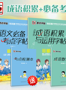 墨点字帖荆霄鹏小学生语文必备考点字帖成语积累与运用字帖部编版语文教材同步专项训练写字天天练书法练习册临摹描写本