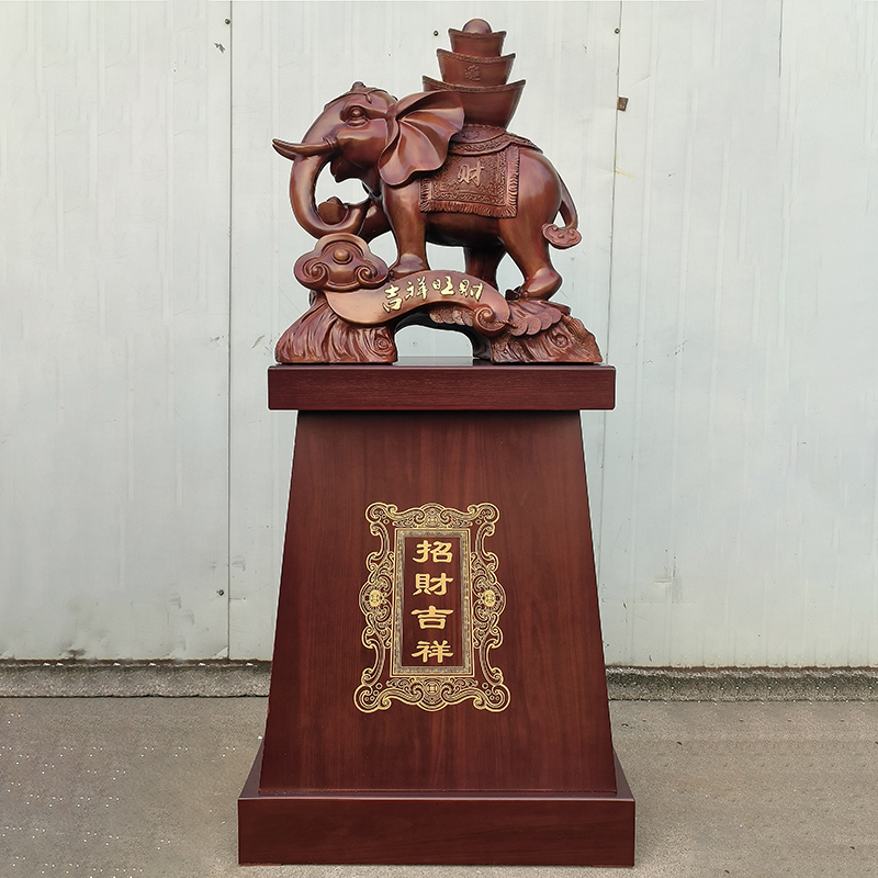 大象摆件一对酒店大厅落地工艺品办公室家居装饰开业礼品聚宝盆象